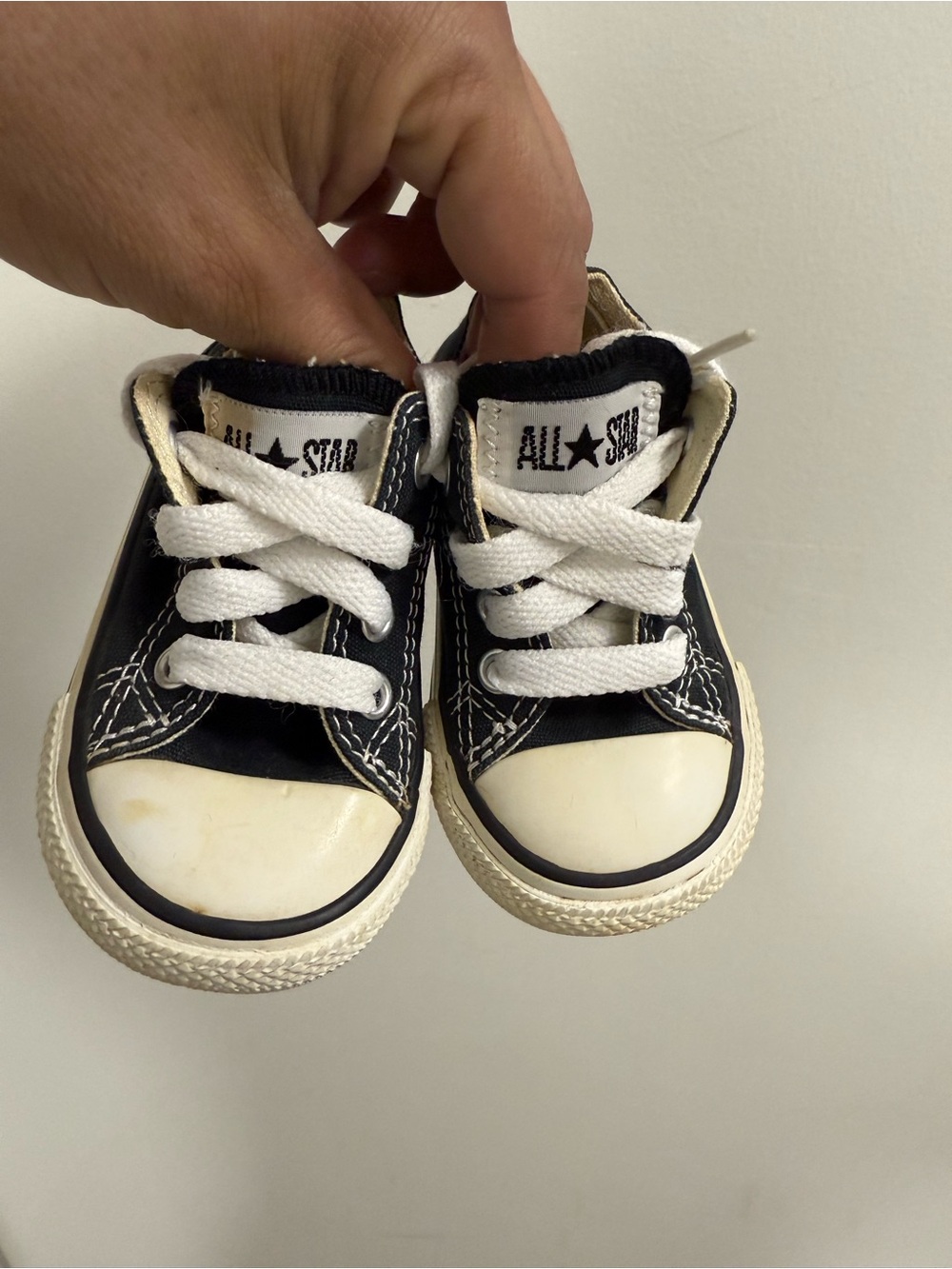 Converse Chuck Taylor All Stars Low top Black White TODDLER TD SIZE 4c Used